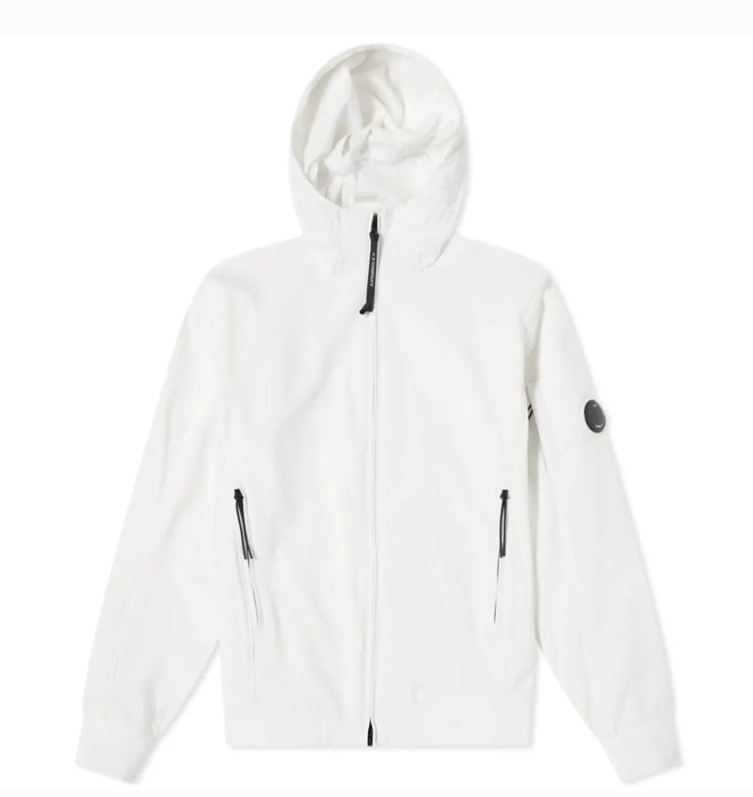 Cp Company Soft Shell Lens Jacket In White