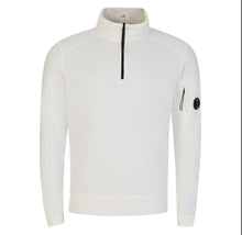 Load image into Gallery viewer, Cp Company Light Fleece Lens Quarter Zip In White
