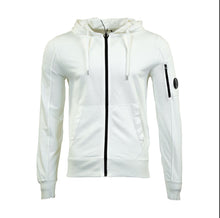 Load image into Gallery viewer, Cp Company Lens Full Zip Hoodie In White
