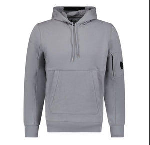 Cp Company Micro Lens Overhead Hoodie In Grey