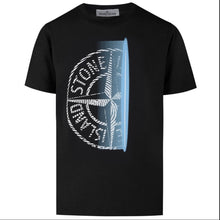 Load image into Gallery viewer, Junior Stone Island Fingerscan Print Tshirt In Black
