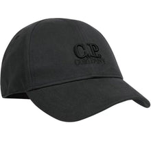 Load image into Gallery viewer, Cp Company Junior Big Logo Baseball Cap In Black
