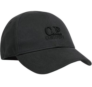 Cp Company Junior Big Logo Baseball Cap In Black