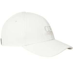 Cp Company Junior Big Logo Baseball Cap In White