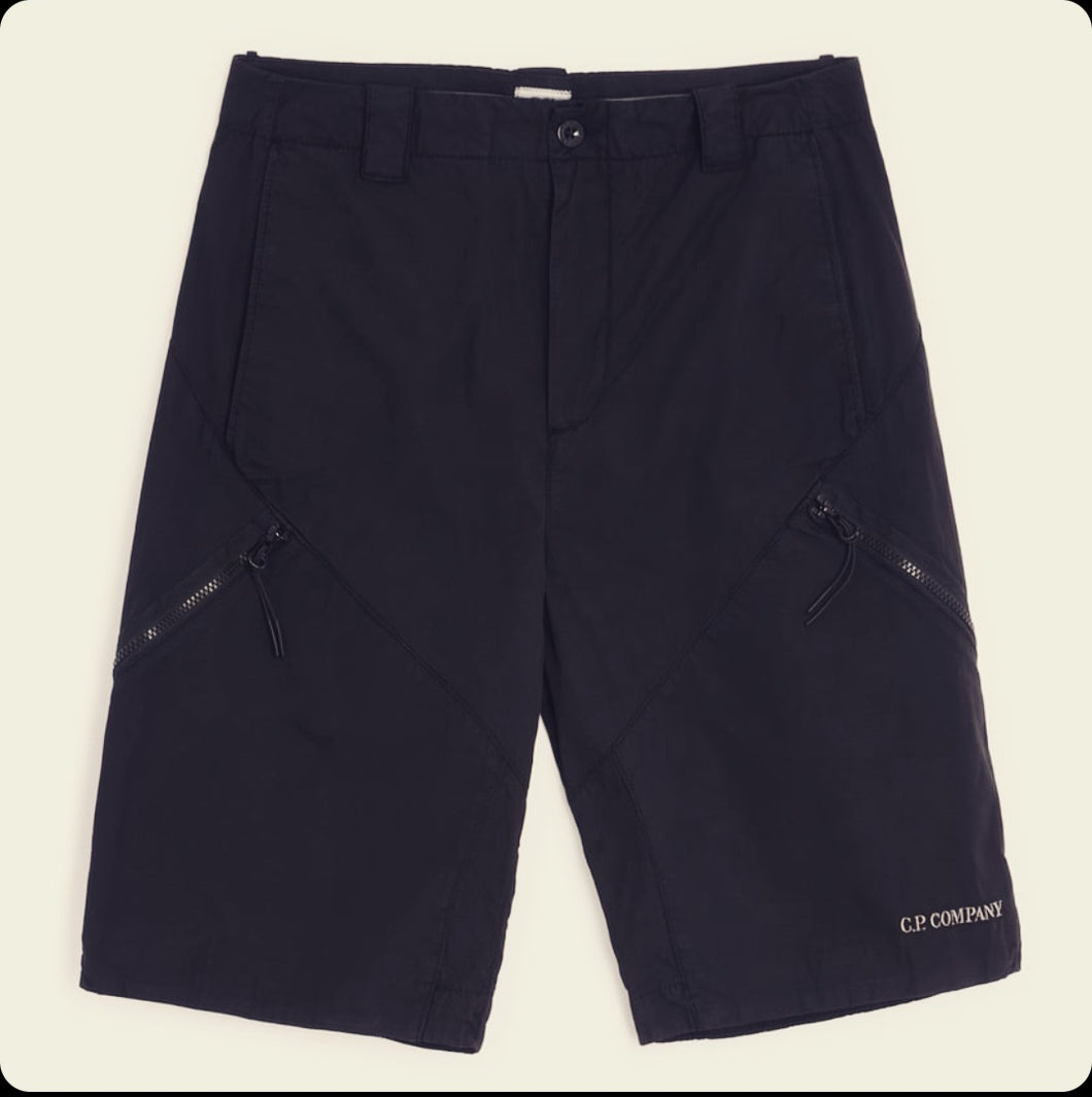 Cp Company Rip-Stop Cargo Bermuda Shorts In Navy