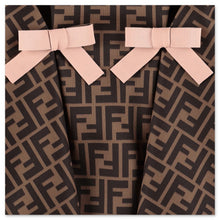 Load image into Gallery viewer, Fendi Junior Girls FF Motif Bow Dress In Brown
