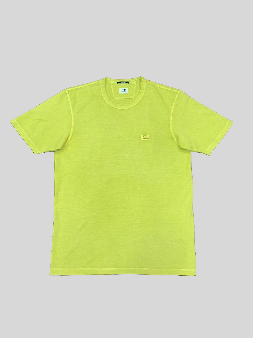 Cp Company Resist Dyed Stitched Patch Logo T-Shirt Golden Palm