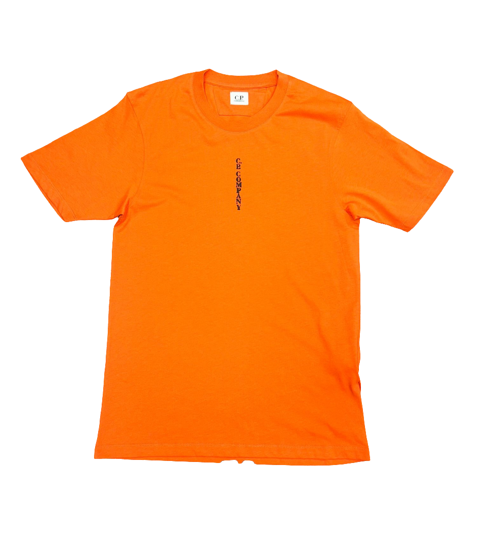 Cp Company Vertical Logo T-Shirt In Harvest Pumpkin