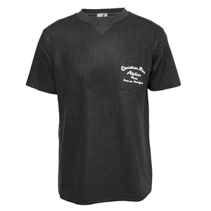 Dior Atelier Striped Chest Logo T-Shirt In Charcoal