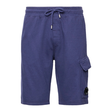 Load image into Gallery viewer, Cp Company Light Fleece Lens Shorts Medieval Blue
