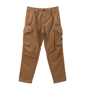Cp Company Sateen Stretch Cargo Pants In Coffee Brown