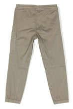 Load image into Gallery viewer, Cp Company Junior Satin Stretch Button Pocket Cargo Pants In Silver Sage 026

