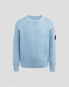Cp Company Junior Merino Wool Knit In Blue 055