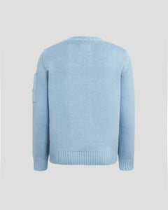 Cp Company Junior Merino Wool Knit In Blue 055