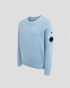 Cp Company Junior Merino Wool Knit In Blue 055