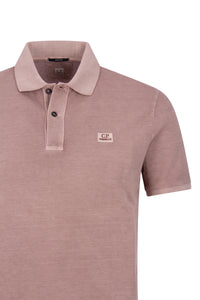 Cp Company Resist Dyed Polo Shirt In Bark
