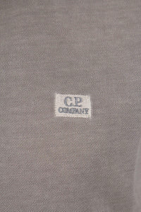 Cp Company Resist Dyed Polo Shirt In Metal Grey