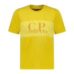 CP Company 24/1 Jersey Tie Dye Tshirt In Yellow