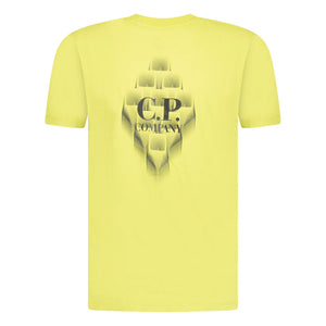 Cp Company 30/1 Graphic Logo T-Shirt In Golden Palm