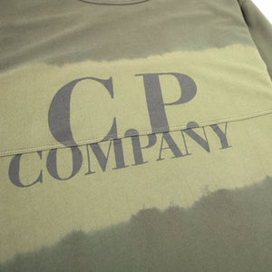 Cp Company Tie Dye Light Fleece Sweatshirt In Khaki