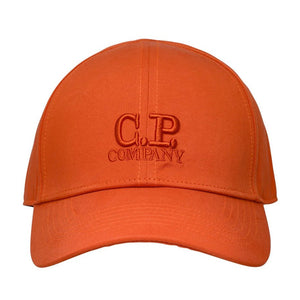 Cp Company Junior Big Logo Baseball Cap In Harvest Pumpkin
