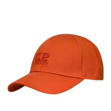 Load image into Gallery viewer, Cp Company Junior Big Logo Baseball Cap In Harvest Pumpkin

