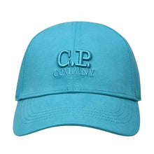 Load image into Gallery viewer, Cp Company Junior Big Logo Baseball Cap In Tile Blue
