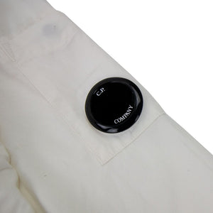 Cp Company Gabardine Long Sleeve Lens Shirt In White