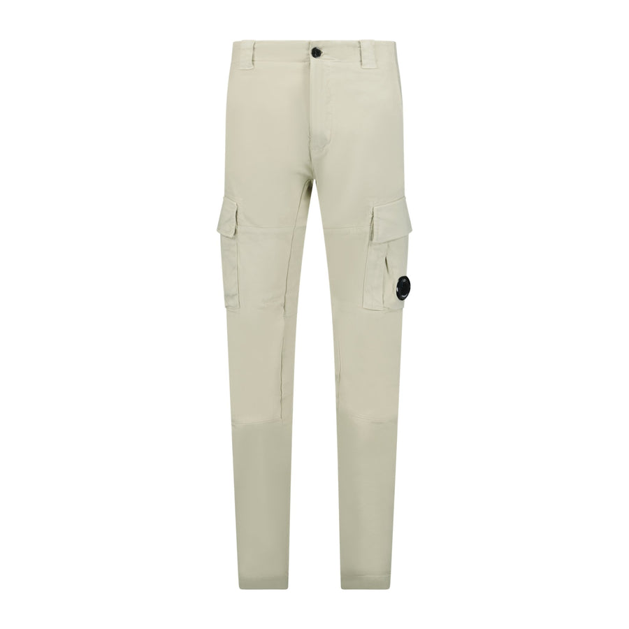 Cp Company Sateen Stretch Cargo Pants In Ivory