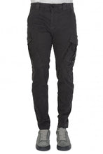 Load image into Gallery viewer, Cp Company Sateen Stretch Cargo Pants In Black Ergonomic Fit Black
