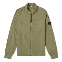 Load image into Gallery viewer, Cp Company Gabardine Full Zip Lens Shirt In Bronze Green
