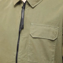 Load image into Gallery viewer, Cp Company Gabardine Full Zip Lens Shirt In Bronze Green
