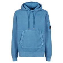 Load image into Gallery viewer, Cp Company Garment Dyed Overhead Lens Hoodie In Infinity Blue
