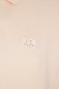Cp Company Pique Resist Dyed Polo Shirt In Rose Pink