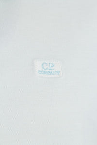 Cp Company Pique Resist Dyed Polo Shirt In Blue