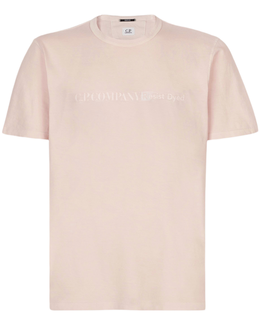 CP Company Resist Dyed Logo T-Shirt in Pink