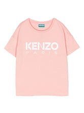 Load image into Gallery viewer, Kenzo Junior Girls Paris Logo T-Shirt in Pink
