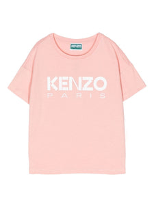 Kenzo Junior Girls Paris Logo T-Shirt in Pink