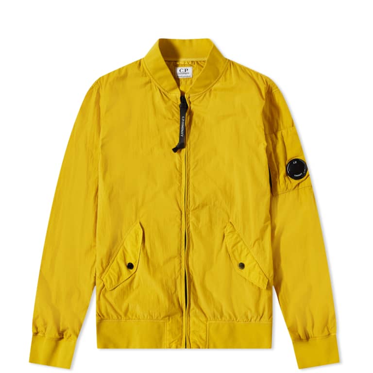 CP Company Junior CR L Lens Bomber Jacket Yellow Nugget Gold