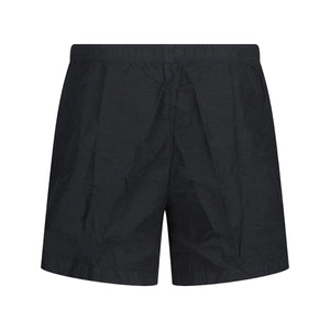 CP Company Flatt Nylon Stitch Logo Swim Shorts in Black