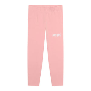 Kenzo Junior Girls Paris Logo Leggings in Pink