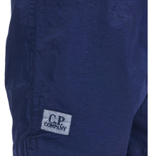 Load image into Gallery viewer, CP Company Flatt Nylon Stitch Logo Utility Swim Shorts in Medieval Blue
