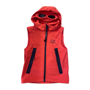 CP Company Junior Shell - R Goggle Gilet in Red