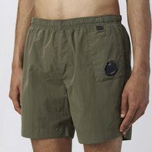 Load image into Gallery viewer, CP Company Flatt Nylon Lens Swim Shorts in Khaki
