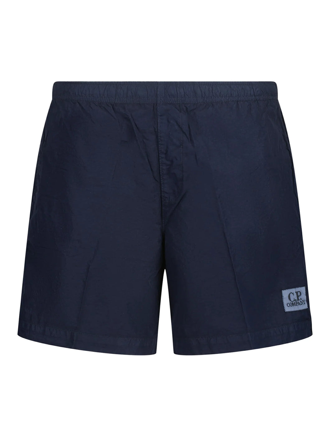 CP Company Flatt Nylon Stitch Logo Swim Shorts in Navy