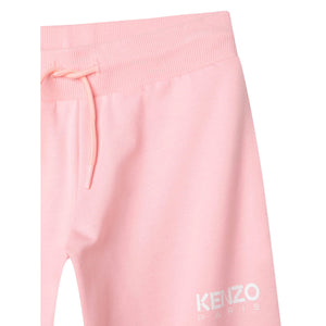 Kenzo Junior Girls Paris Logo Joggers in Pink