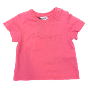 Moschino Girls Embroidered Logo T-Shirt & Shorts Set in Pink