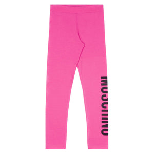 Moschino Girls Logo Leggings in Pink