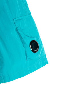 CP Company Junior Chrome - R Lens Cargo Shorts in Tile Blue