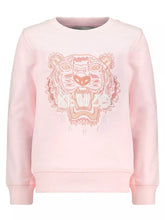 Load image into Gallery viewer, Kenzo Junior Girls Tiger Head Motif Sweatshirt in Baby Pink
